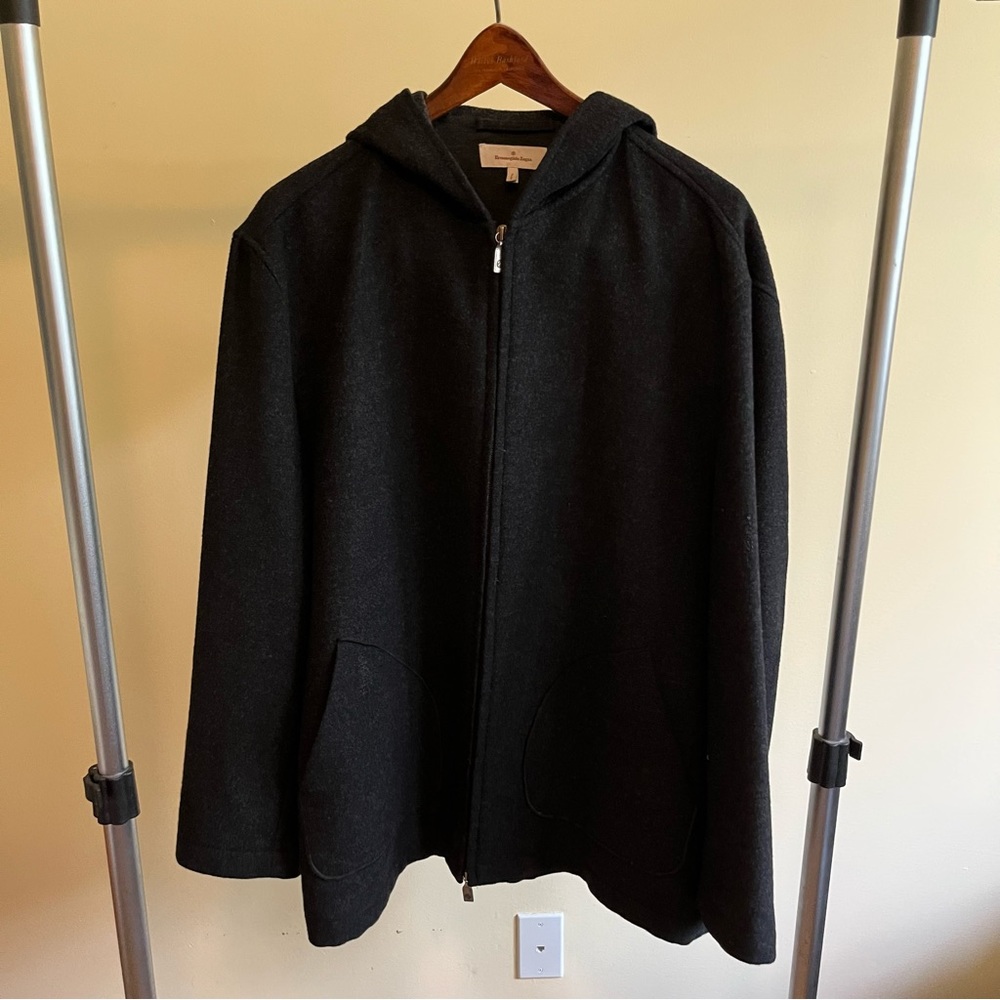 Zegna hooded zip up [ M, 50 ]